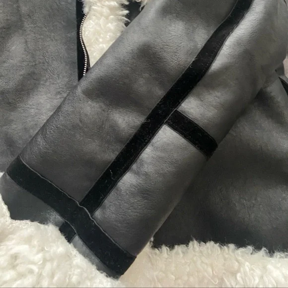 Lioness PU FAUX FUR LINED LEATHER JACKET - Picture 6 of 9